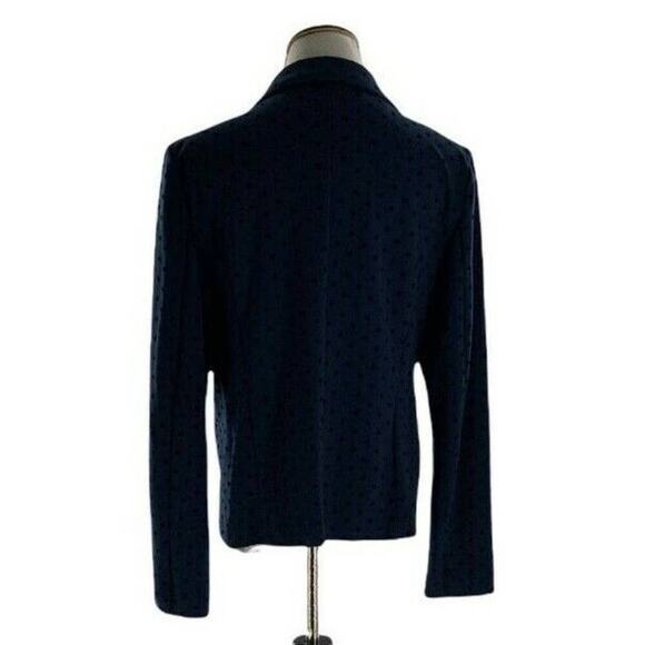 Kensie Women's One Button Front Navy Blue Polka Dot Blazer Suit Jacket Size XL - Picture 3 of 7